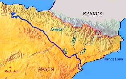 River Ebro Map